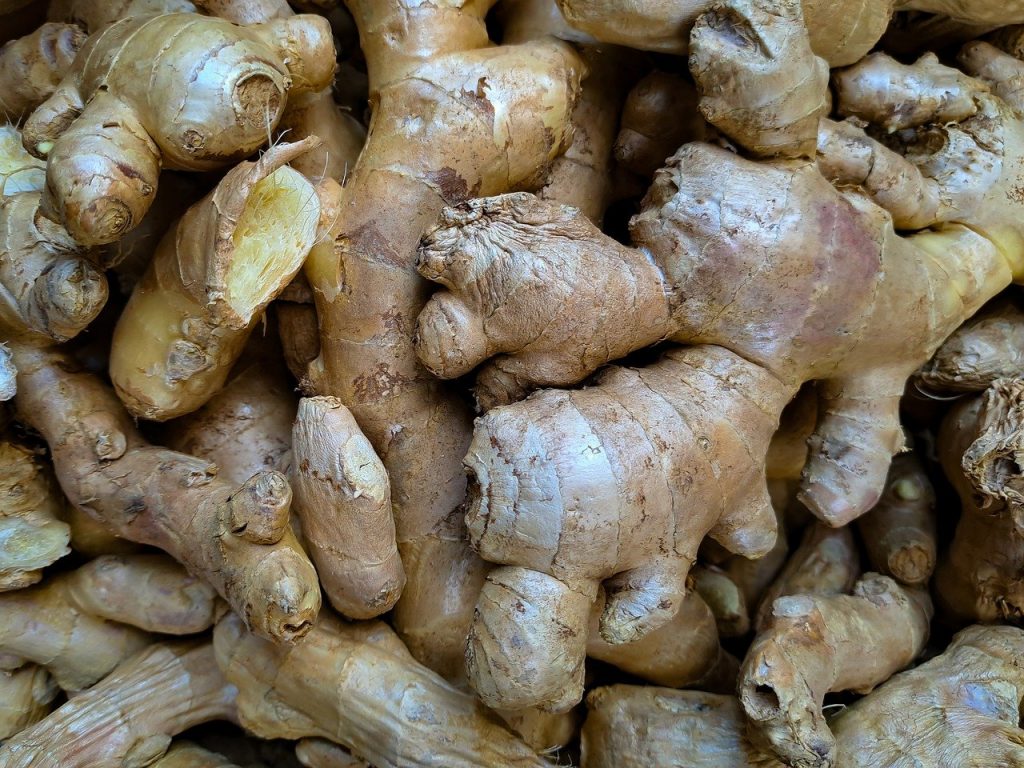 pieces of whole ginger